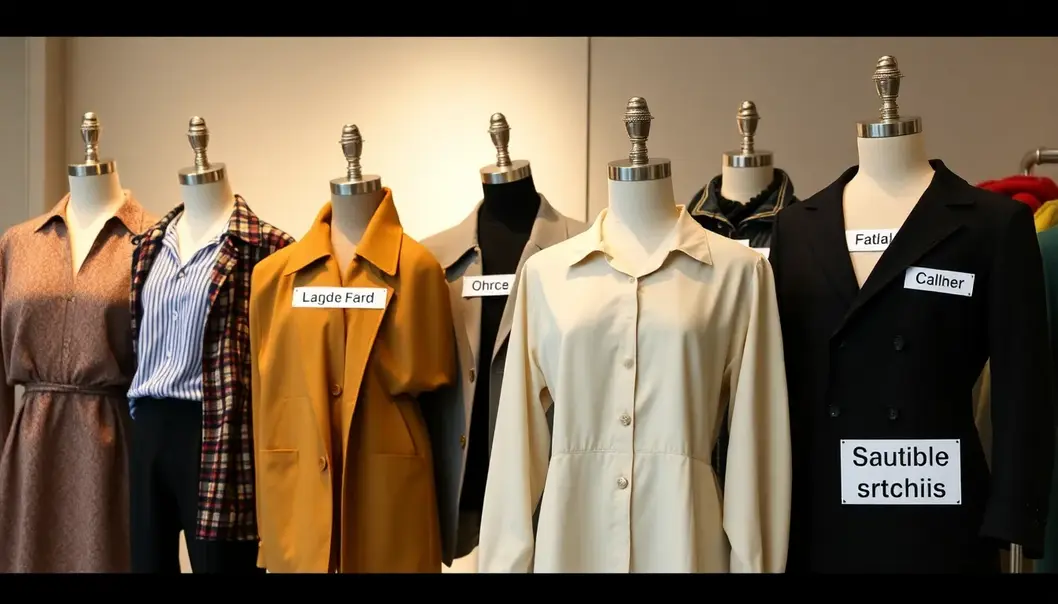 A modern boutique featuring timeless cinematic fashion pieces.