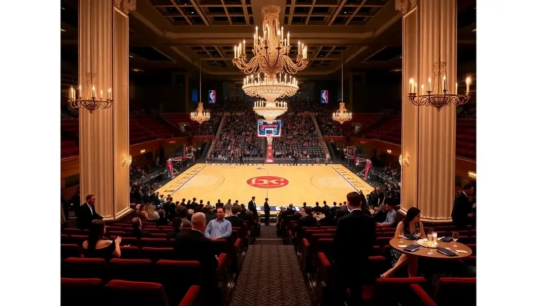 An opulent courtside experience for discerning NBA fans.