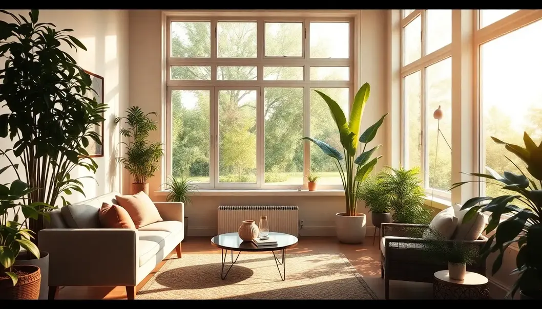 A tranquil room showcasing the calming effects of natural light.